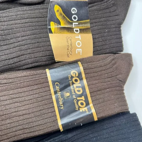 Gold Toe Men's Canterbury Over the Calf Dress Socks 5 pairs - Picture 2 of 6